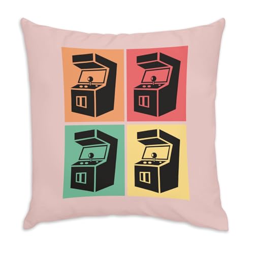 Image of Fabulous Velvet Rose Cushion - Arcade Pop Art Retro Video Games Classics - 40 x 40 cm - Velvet Touch - Cover and Cushion Included