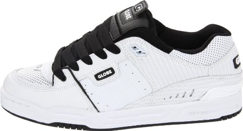 Image of Globe Mens Fusion Skate Shoes, White /Black /White, 10.5 D US