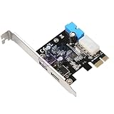 PCI Express USB 3.0 Frontblende mit 2 Anschlüssen und Steuerkartenadapter, 4-polig und 20-polig, Feb6