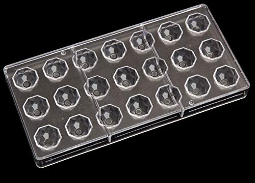 Polycarbonate Chocolate Mold by NuEmporia for Pralines, Truffles, Sweets, Candies, Bonbon: Diamond Shape. Food Safe, BPA-Free Polycarbonate Plastic - Thumbnail 5