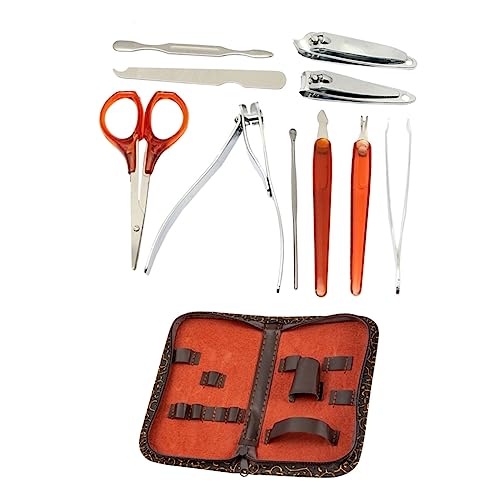 Housoutil 2 Sets Portable Nail Manicure Kit Set Nail Clippers Cuticle Nippers for Home Travel