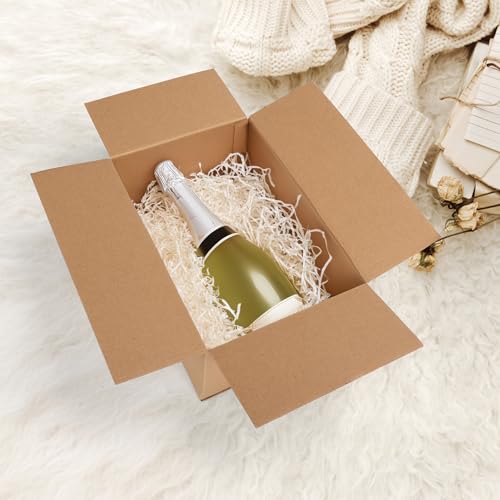 ZBEIVAN Shipping Boxes Mailers 10x7x5 inches Corrugated Cardboard Small Packing Kraft Moving Mailing Box, Pack of 6