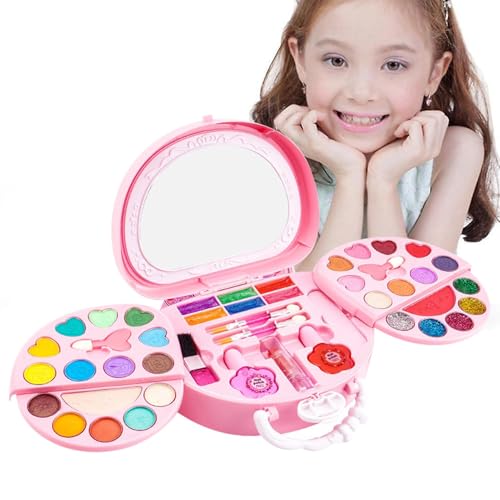 Kits de cosméticos para niñas,Conjuntos de para niñas | Kits de princesa Conjuntos cosméticos lavables | Conjunto de belleza seguro y portátil, Juguetes de rosas para niñas
