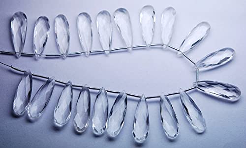 Quartz blanc briolette poire pour réparer et personnaliser vos bijoux fins