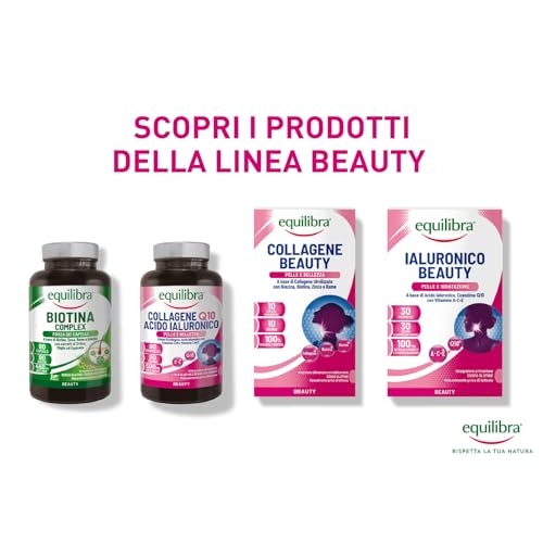 Equilibra Collagene Q10 Integratore Alimentare per il Benessere e la Bellezza della Pelle con Acido Ialuronico Contrasta Fattori di Invecchiamento Senza Glutine - 270 compresse - 5