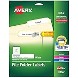 Avery File Folder Labels with Permanent Adhesive, 750 White Labels -- Great for Home Organization (8