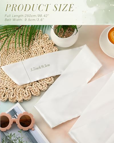 Women Satin Waist Belts Dress Sash Waist Belt for Special Occasion Bridal Wedding Prom Formal 3.5'' Wide2