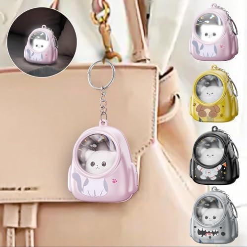 QILTON Mini Kitten Keychain Light Portable Litter Flashlight Children's Cartoon Floodlight Light Gift Small Pendant Compact Cute hand 20000 Searchlight security lumen crank torches gloves power high - Image 3