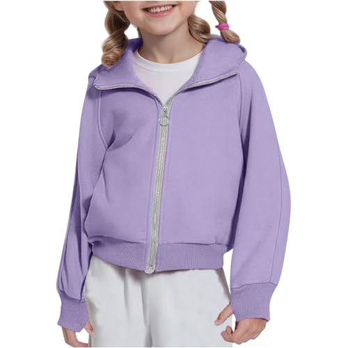 Girls Hoodie Zip Up Oversized Long Sleeve Zipper Sweatshirts Loose Cute Fall Fleece Jackets Baggy Sweater With Pockets