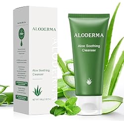 Aloderma Skin Brightening Face Cleanser Made with Organic Aloe Vera - Natural Brightening Daily Face Wash with Niacinamide & Papaya for Radiant Skin Tone - Natural Formula for Everyday Use, 4.2oz