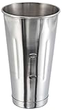 DURAWARE 30 oz New Commercial Grade Stainless Steel Cups, Malt Cup, Milkshake Cup, Blender Cup, Cocktail Mixing Cup 1 Pc, Small, Silver