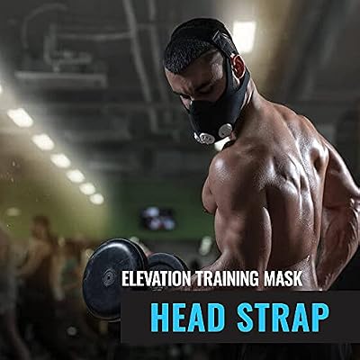 TRAININGMASK - Masks Straps for Training Mask 2.0, Mask Extender Strap Only, Adjustable Band for Running Breathing Mask, Black