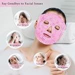 Silicone Face Mask Cover and Ice Face Pack Mask, Cooling Hot Eye Face Compress Reusable Skin Care Gift Set for Women Acid Puffiness Relief Swelling Migraine Beauty Spa Essentials - Image 3