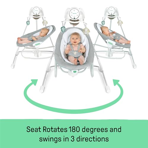 Ingenuity InLighten 5-Speed Baby Swing for Infant, Newborn to 9 Months - image 2