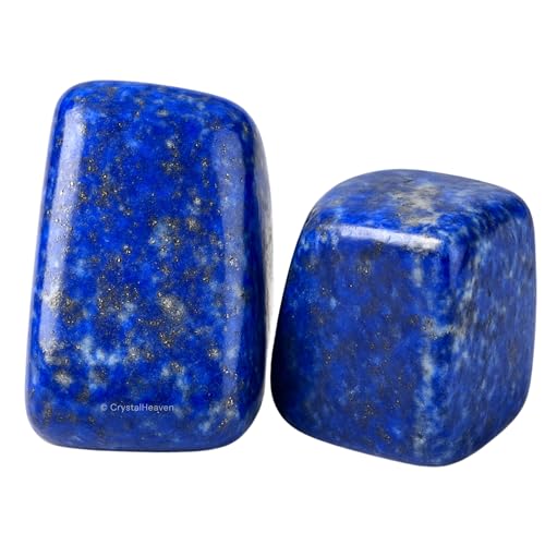 Image of Certified Lapis Lazuli Crystal Healing Tumbled Stone, Natural Polished Crystals for DIY Crafts, Manifestation, Meditation, Pooja Feng Shui and Reiki Healing (30 Grams)