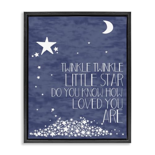 Twinkle Little Star Typography, 25 x 31 Inch Canvas in Floater Frame