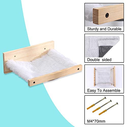 Vipace Cat Hammock Wall Mounted, Cat Shelves And Perches For Wall, Cat Wall Bed Furniture, Cat Shelf For Sleeping, Playing, Climbing, Lounging, Easily Holds Up To 35Lbs #TOP3