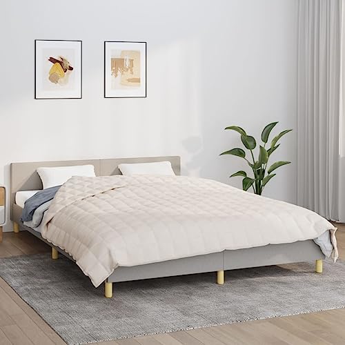 kithwjll Manta con peso de 200 x 220 cm, 9 kg, tela de algodón con relleno hipoalergénico, transpirable y suave, con trabillas interiores para funda nórdica, ideal para dormitorio, salón y camping