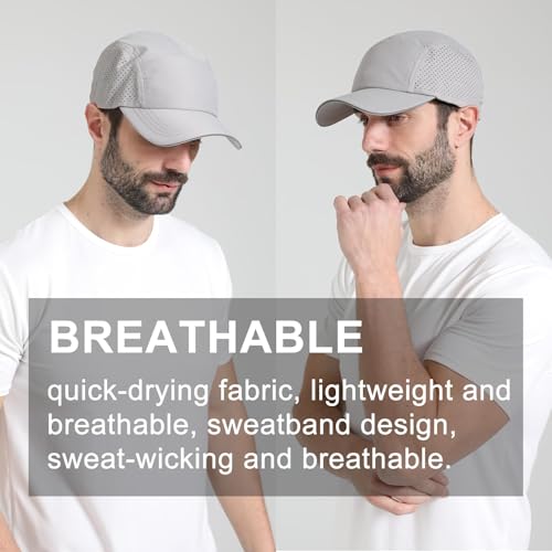 Image of Oversize XXL Mens Quick Dry Baseball Cap Cooling Breathable Mesh Sports Cap Lightweight Snapback Hat for Big Head