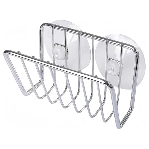 Toplife Kitchen Sink Suction Holder for Sponges,Scrubbers,Soap (Silver)