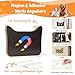 EliteSign Cat Feeding Reminder Supplies with Magnet, Pet Meal Tracker with The Cat Ate, Acrylic Unique Ear Shape 2 Area Feed Sign with Breakfast and Dinner, Black with 2 Stickers, 4.7