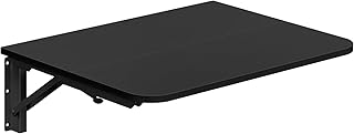 HOOBRO Folding Table, Wall Mounted Floating Desk with Iron Bracket, Drop...