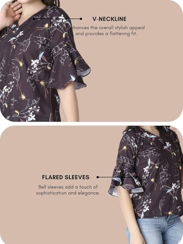 Image of DHRUVI TRENDZ Solid Regular Fit Jeans Rayon Western Tops for Women Stylish