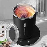 Gmaxty Thermostatischer selbstrührender Kaffeebecher, intelligenter Becher, selbstheizender Becher für Schreibtisch, Heimbüro, 325 ml, elektrische Kaffeetasse, ideal für Kaffee und Tee (schwarz)