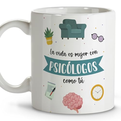 LolaPix Regali per psicologi. Tazze originali da regalare. Regali per psicologi. Tazze personalizzate. Tazza in ceramica 330 ml.