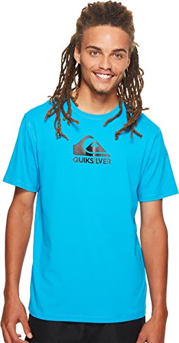 Quiksilver Men's Solid Streak Short Sleeve Rashguard Swim Shirt