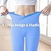 Gnainach Girls Leggings Size 14-16 Years Old Blue Elastic Crossover Yoga Pants Fashion Trousers for Youth Dance Gym