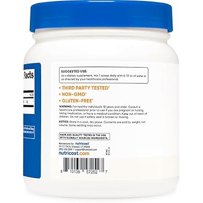 Nutricost Betaine Anhydrous Trimethylglycine (TMG) Powder 500 Grams