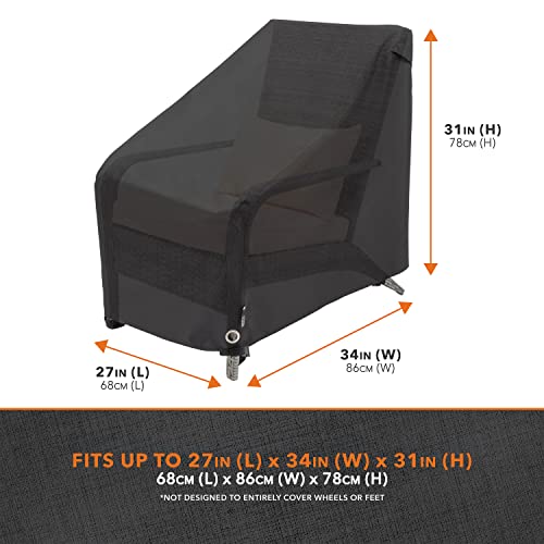 Modern Leisure Black Diamond Patio Chair Cover, Waterproof, 27" L x 34" W x 31" H, Black by MODERN LEISURE - Image 2