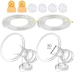 Maymom MyFit Kit de pompe à sein pour la pompe Medela dans les pompes de style; 2 Boucliers mammaires en une seule pièce (Extra Large, 30 mm), 2 Valves, 4 Membranes, & 2 Tubes pour pompe en style avancé vendus après juillet 2006; Remplacer Medela PersonalFit 30 mm Pare-brise & Fi personnelle