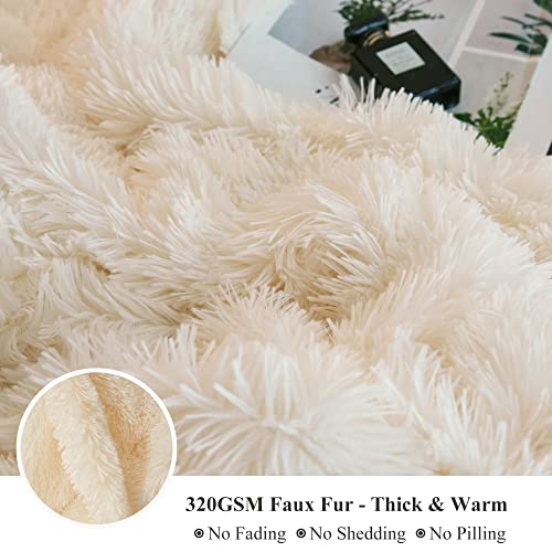 Image of XeGe Plush Shaggy Duvet Cover, Luxury Ultra Soft Crystal Velvet Fuzzy Bedding 1PC(1 Faux Fur Duvet Cover), Fluffy Furry Comforter Cover for Bedroom Home Decoration, Zipper Closure (King, Light Beige)