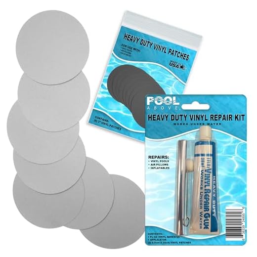 Pool Above Heavy Duty Vinyl Repair Patch Kit for Inflatables Boat Raft Kayak Air Beds
