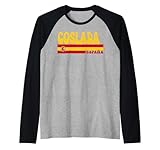 Retro COSLADA Ciudad España Vintage Estética Verano Vacaciones Camiseta Manga Raglan
