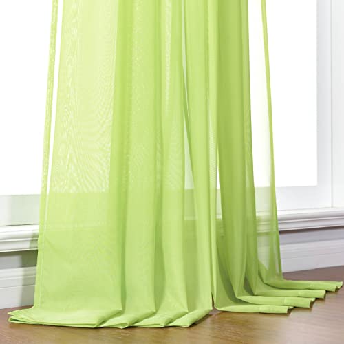 Cortinas decorativas para salón monocolor verde que transforman tu ventana con luz 5