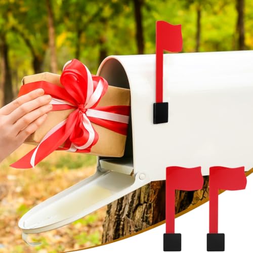 Mailbox Flag Replacement, Red Mailbox Flag Universal for Outgoing Mailbox, Strong Adhesive Red Flags for Mailboxes Outside, Sticks to Most Surfaces Easily(COLOR:red) - Thumbnail 3