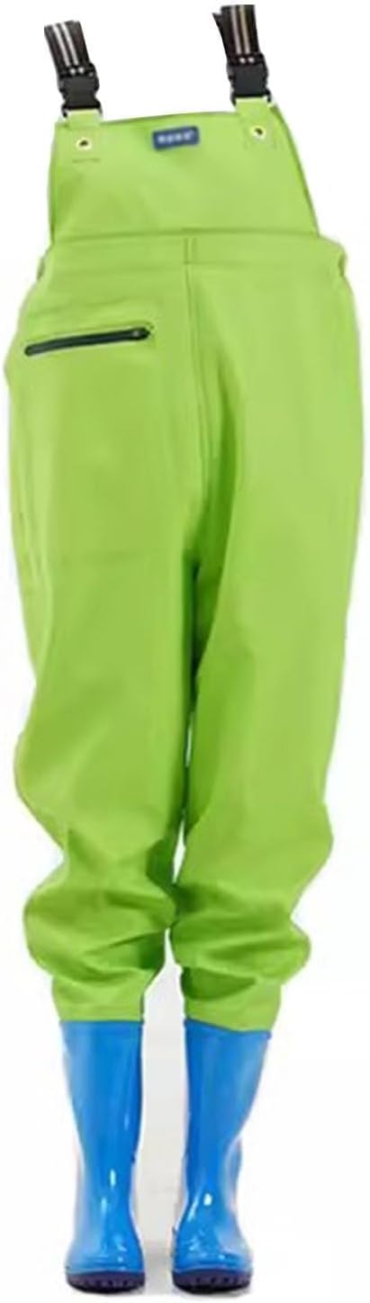 Wodoodporne i wytrzymałe Kolorowe spodniobuty z PVC dla kobiet, spodniobuty z kieszenią wodoodporną(Green,5)