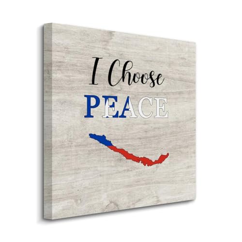 Cuadro de Chile I Choose Peace para decoración de pared del hogar y salón acogedor