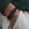 PAUL HEWITT Bracelet Homme PHREP Ancre - Bracelet Cordage Nautique en Cuir (Noir), Cadeau Homme, Bracelet Ancre Marine en INOX-IP (Noir) #3