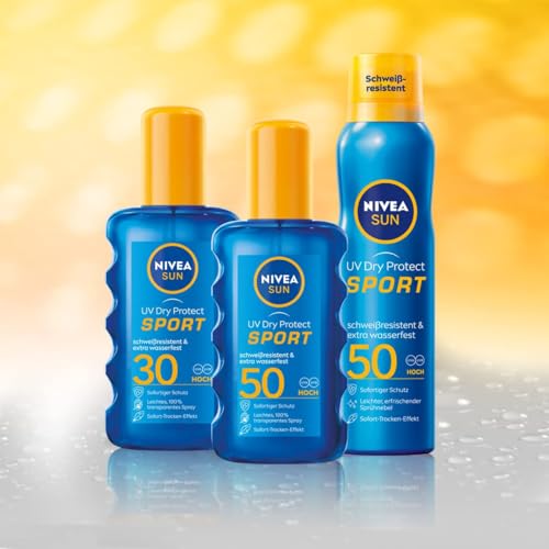Nivea Sun UV Dry Protect Refreshing Spray SPF 50 (200 ml), Sun Protection for Spraying, Non- Sticky and Non-Greasy, Sun Spray with Very High Sun Protection Factor - View 6