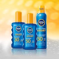 NIVEA SUN UV Dry Protect Sport Sonnenspray LSF 50, 100% transparenter und erfrischender Sonnenschutz, schweißresistente & extra wasserfeste Sonnencreme mit LSF 50, 200 ml – Ansicht 4