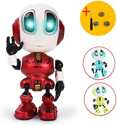 TTOUADY Talking Robots for Kids, Mini Robot Toys That Repeats What You Say, Colorful Flashing Lights and Cool Sounds, Toys for Age 3+ Boys and Girls Gift