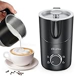 COLDFILL Mousseur à Lait Électrique 8-en-1 – Lait chaud et froid, compatible lait vég...