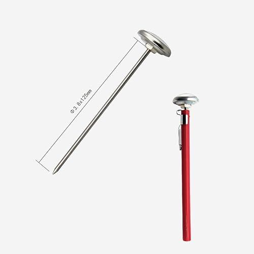 Miniatura 4 de Termómetro de alimentos, cocina de alimentos para cocinar carne café termómetro de acero inoxidable, 1 pieza de lectura inmediata termómetro de