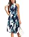 OUGES Women's Halter Neck Floral Summer Casual Sundress(Floral-06,XL)
