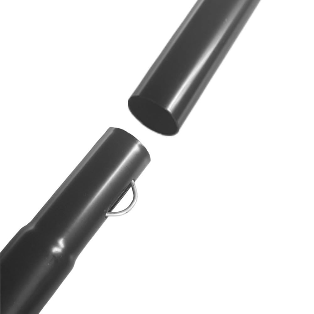 Zeltstangen aus Eisen für Campingplane, 2-teiliges Set 2m/2.4m, tragbare Stützstangen für Zelt Markise Pavillon, schwarz