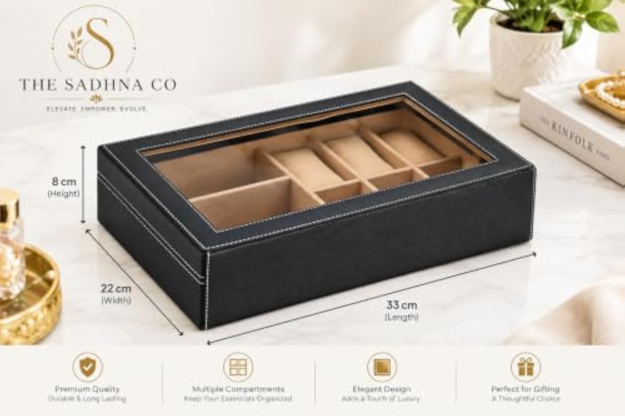Multi-Layer PU Leather Jewelry Box Organizer for Women, Large Capacity
